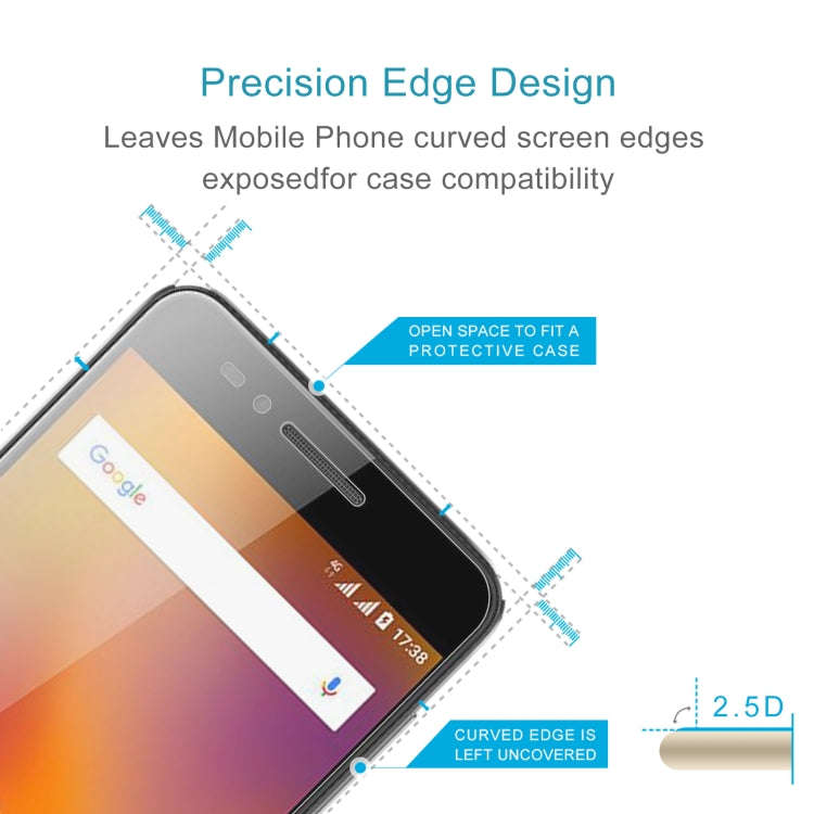 50 PCS 0.26mm 9H 2.5D Tempered Glass Film For ZTE Blade X7