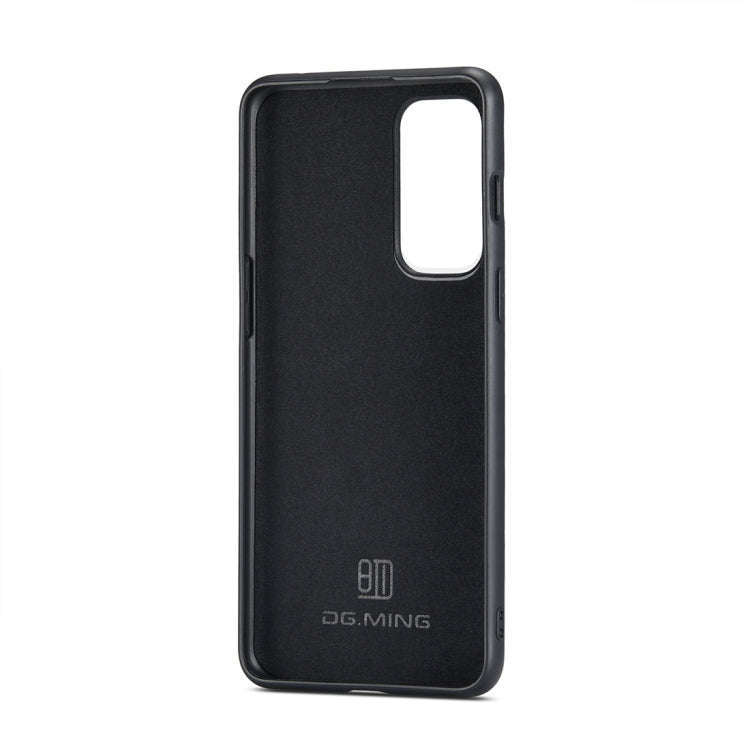 For OnePlus 9RT 5G DG.MING M1 Series 3-Fold Multi Card Wallet Back Cover Leather Phone Case(Black)