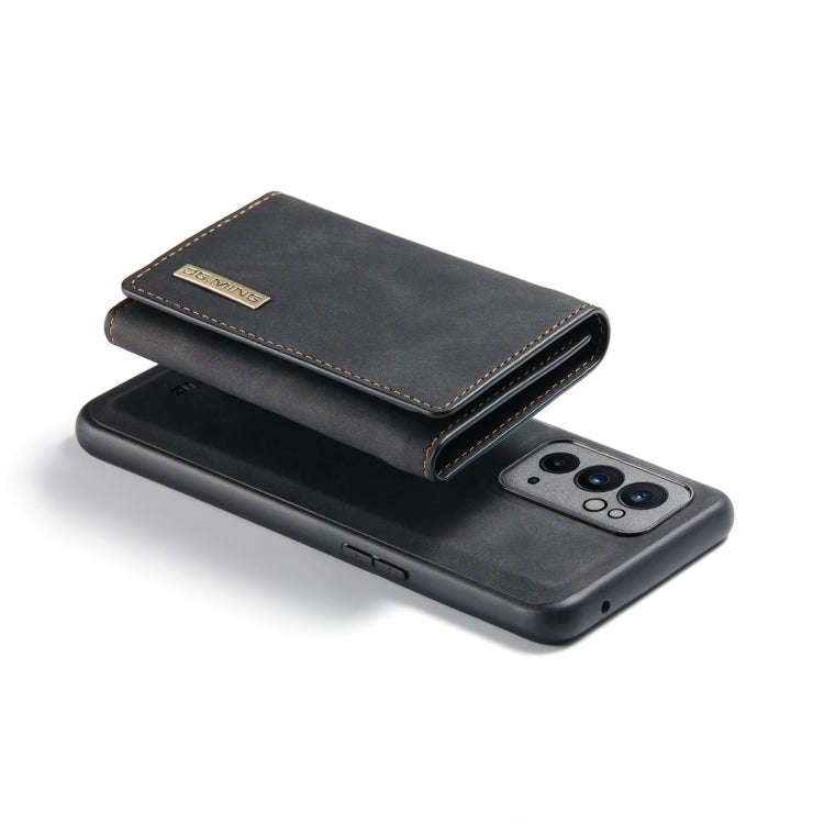 For OnePlus 9RT 5G DG.MING M1 Series 3-Fold Multi Card Wallet Back Cover Leather Phone Case(Black)