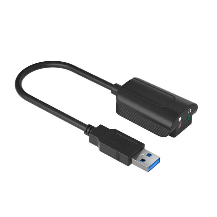 V219A 7.1 Channel Audio Conversion USB External Sound Card(Black)