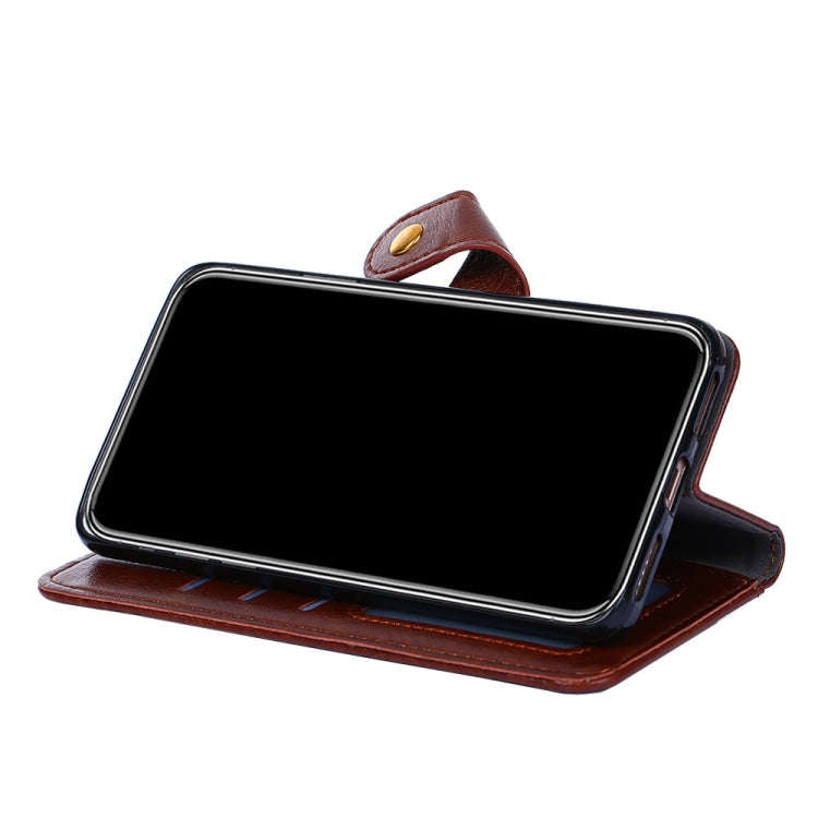 For Motorola Moto G Pure Zipper Bag Leather Phone Case(Brown)
