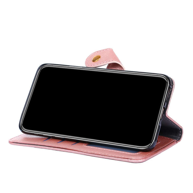 For Motorola Moto G Pure Zipper Bag Leather Phone Case(Rose Gold)