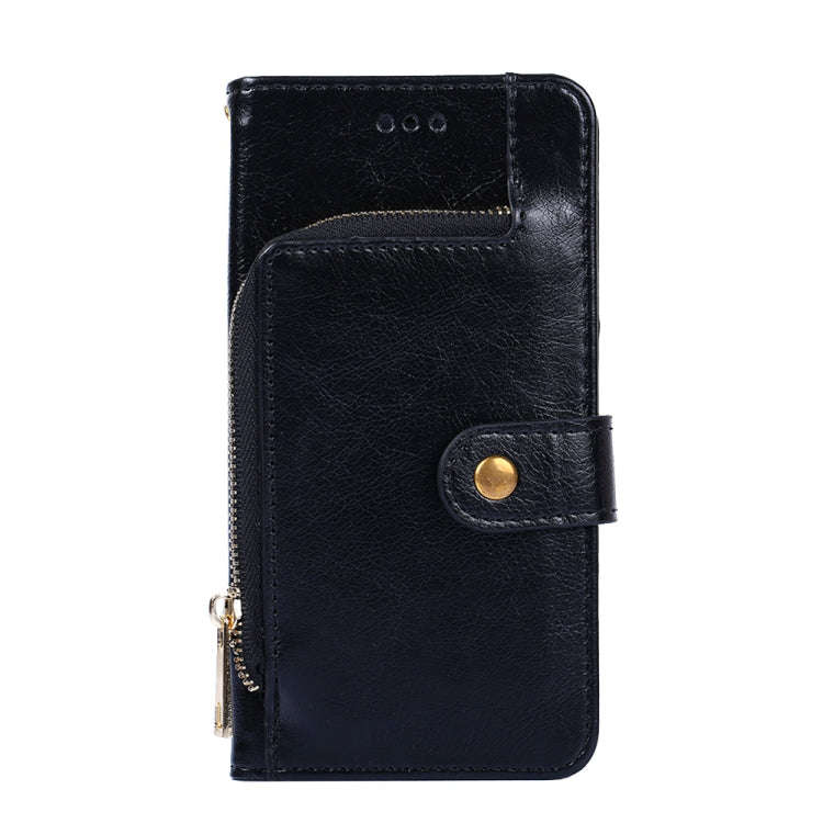 For Motorola Moto E20 / E40 Zipper Bag Leather Phone Case(Black)