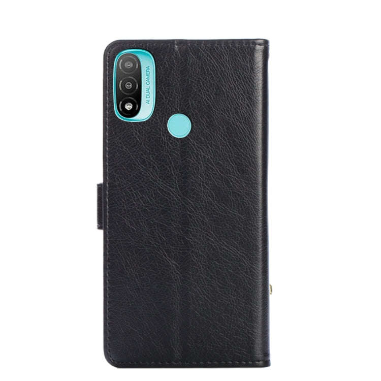 For Motorola Moto E20 / E40 Zipper Bag Leather Phone Case(Black)