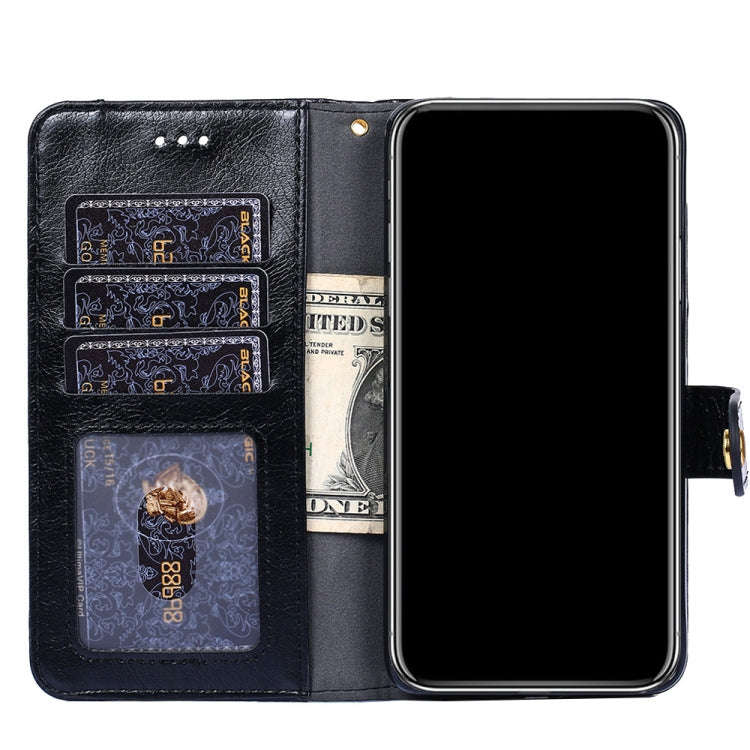 For Motorola Moto E20 / E40 Zipper Bag Leather Phone Case(Black)