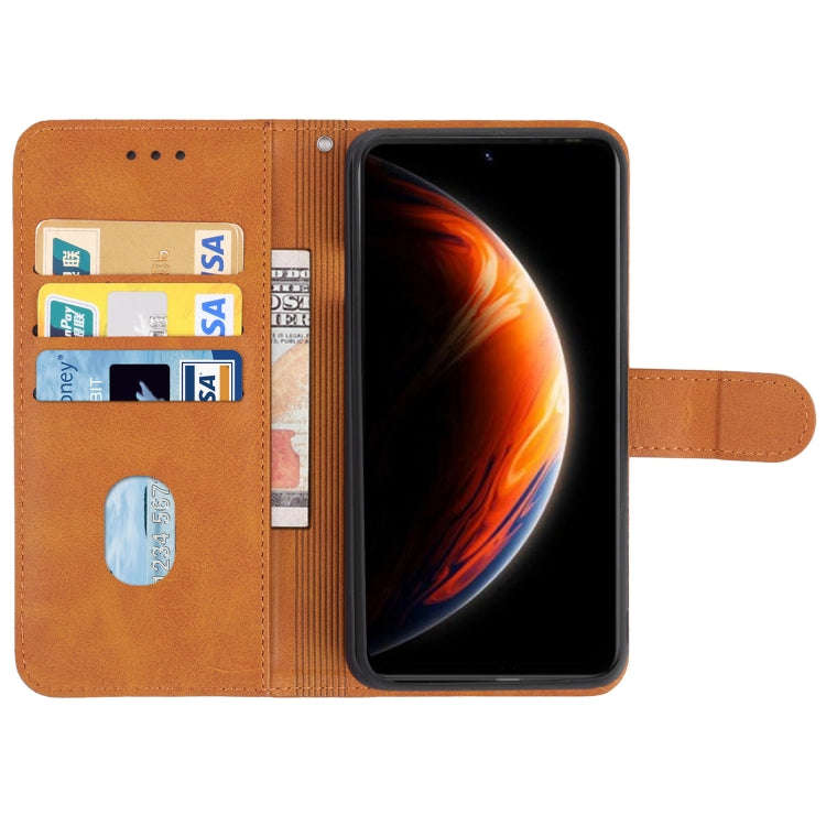 Leather Phone Case For Infinix Zero X(Brown)