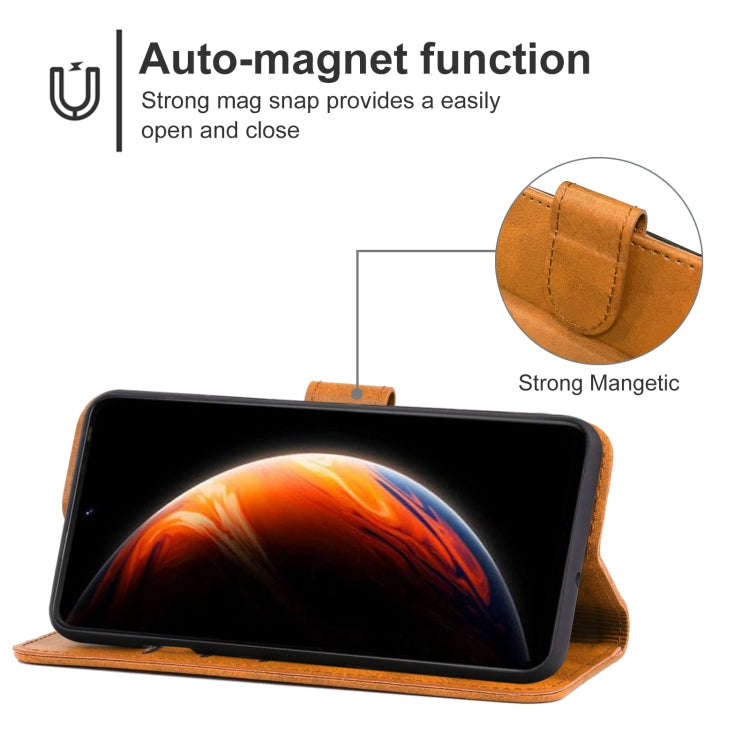Leather Phone Case For Infinix Zero X(Brown)