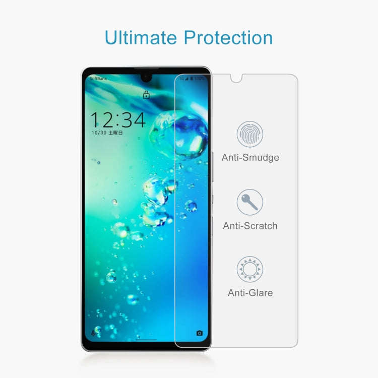 50 PCS 0.26mm 9H 2.5D Tempered Glass Film For Sharp Aquos Zero 6