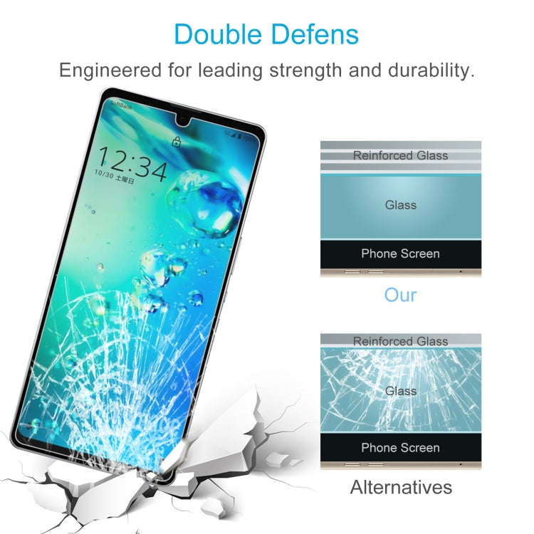 50 PCS 0.26mm 9H 2.5D Tempered Glass Film For Sharp Aquos Zero 6