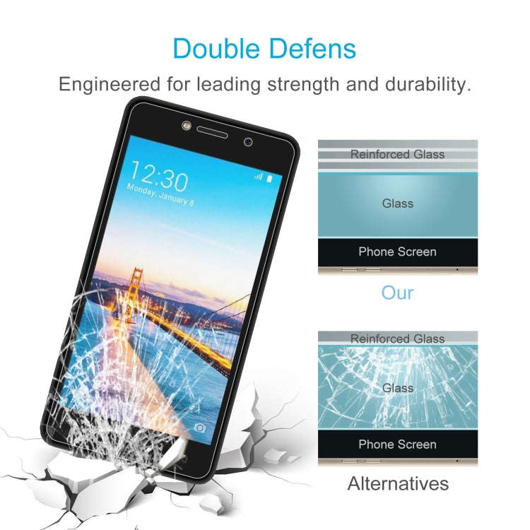 50 PCS 0.26mm 9H 2.5D Tempered Glass Film For Tecno A15