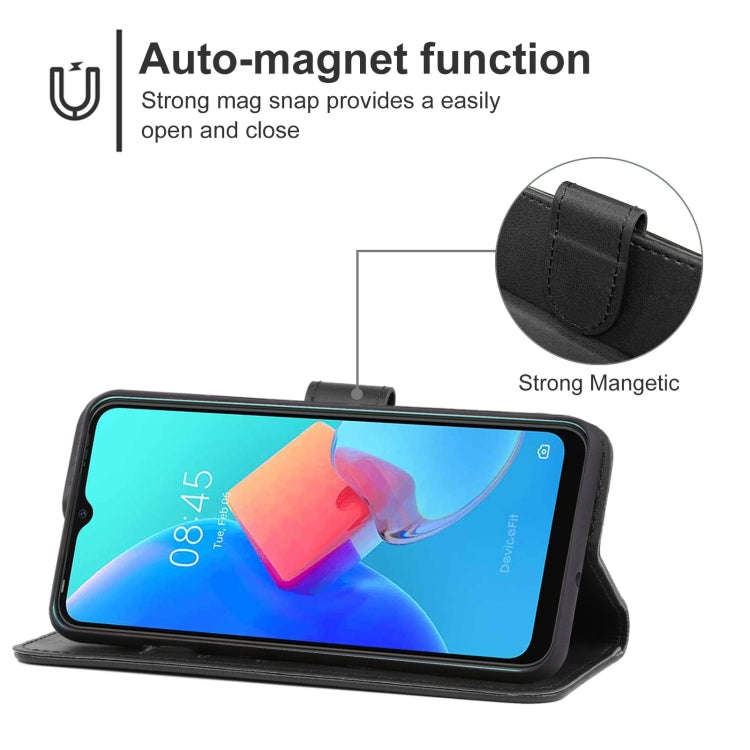 Leather Phone Case For Tecno Spark Go 2022(Black)