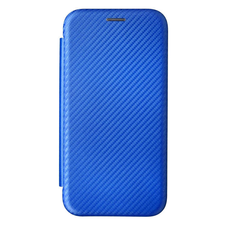 For Motorola Moto G200 5G / Edge S30 Carbon Fiber Texture Horizontal Flip Leather Phone Case(Blue)