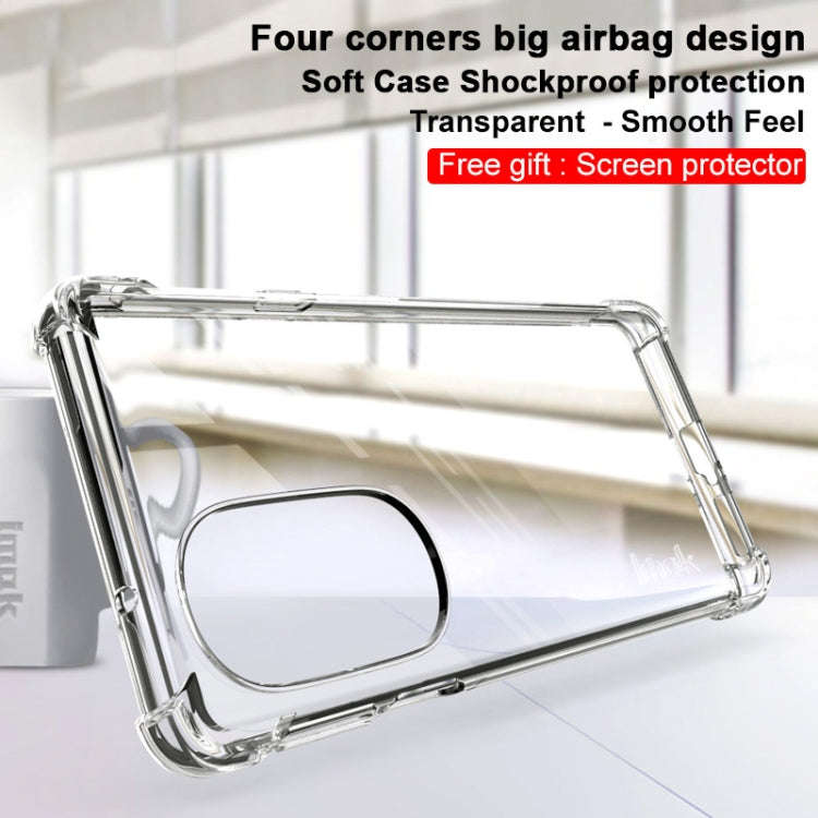 For Motorola Edge X30 imak Airbag TPU Case with Screen Protector(Transparent)