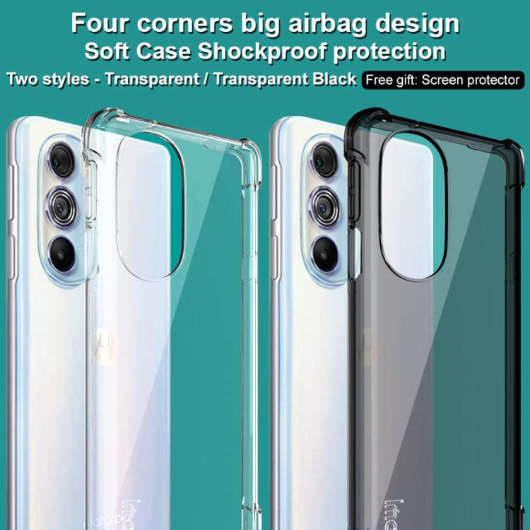 For Motorola Edge X30 imak Airbag TPU Case with Screen Protector(Transparent)