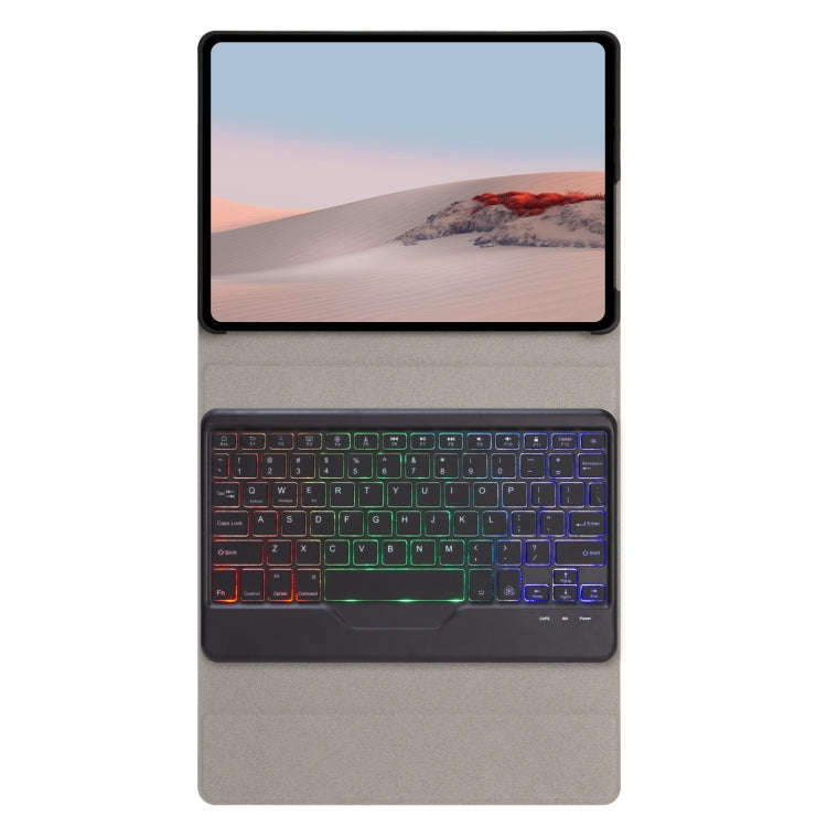 For Microsoft Surface Go 4 / 3 / 2 / 1 SFGOS Tri-color Backlit Tree Texture Bluetooth Keyboard Le...