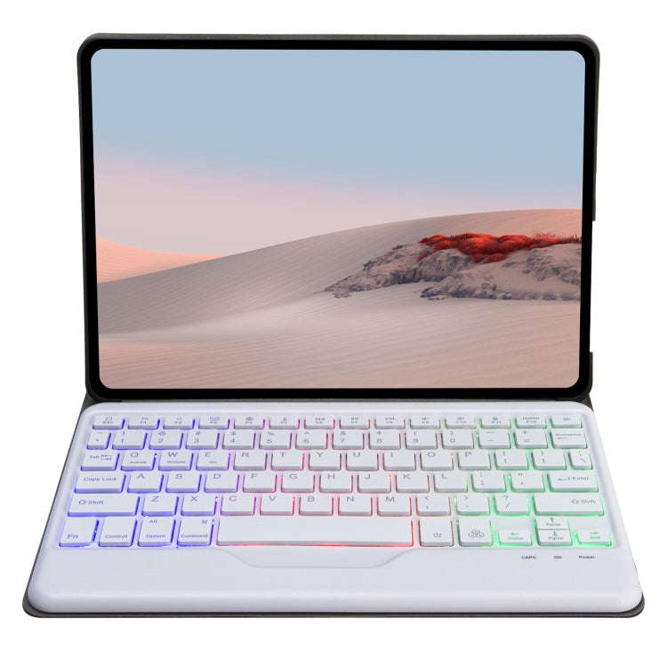 For Microsoft Surface Go 4 / 3 / 2 / 1 SFGOS Tri-color Backlit Tree Texture Bluetooth Keyboard Le...