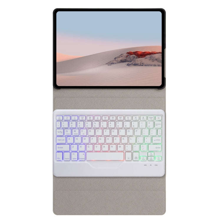 For Microsoft Surface Go 4 / 3 / 2 / 1 SFGOS Tri-color Backlit Tree Texture Bluetooth Keyboard Le...