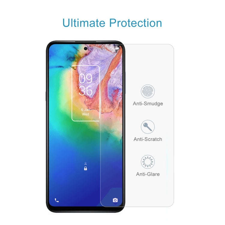 50 PCS 0.26mm 9H 2.5D Tempered Glass Film For TCL 20 A 5G