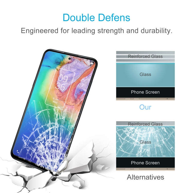 50 PCS 0.26mm 9H 2.5D Tempered Glass Film For TCL 20 A 5G