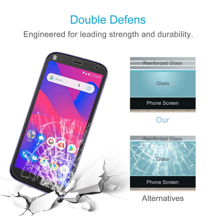 10 PCS 0.26mm 9H 2.5D Tempered Glass Film For BLU J4