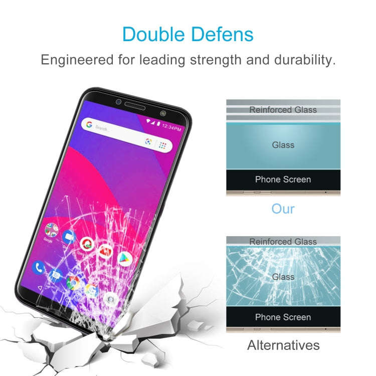 10 PCS 0.26mm 9H 2.5D Tempered Glass Film For BLU C6 2019