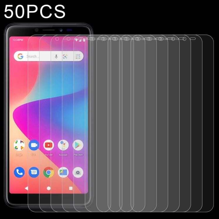 50 PCS 0.26mm 9H 2.5D Tempered Glass Film For BLU Studio X10+