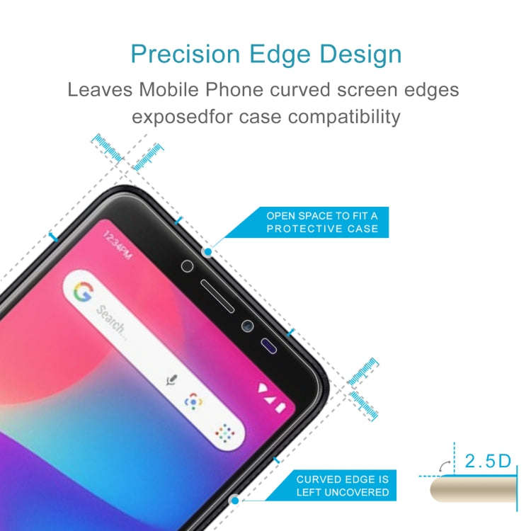 50 PCS 0.26mm 9H 2.5D Tempered Glass Film For BLU Studio X10+