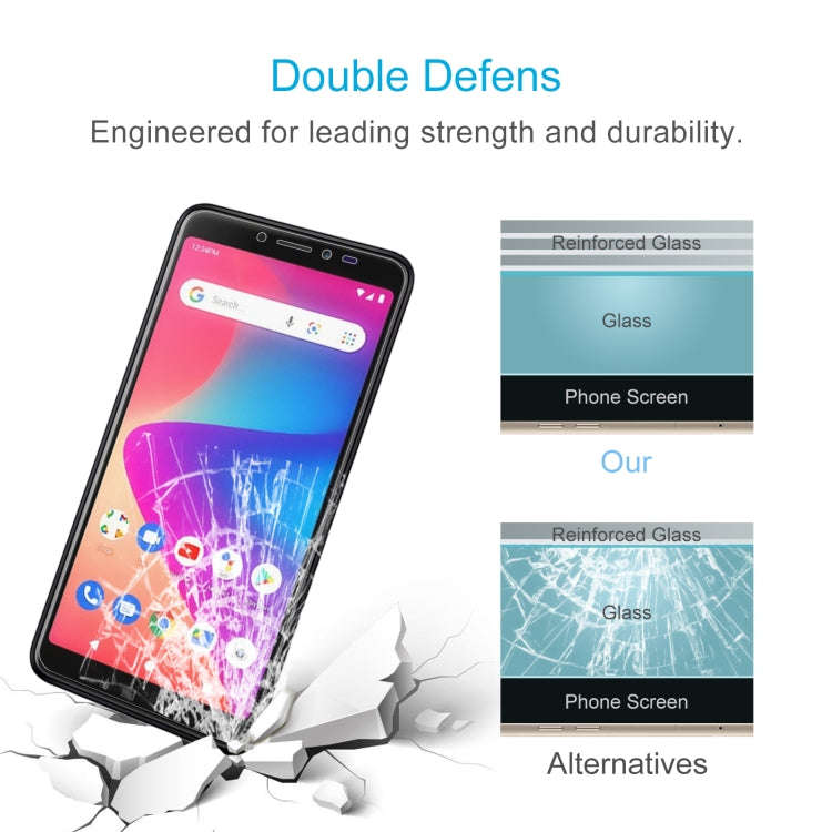 50 PCS 0.26mm 9H 2.5D Tempered Glass Film For BLU Studio X10+