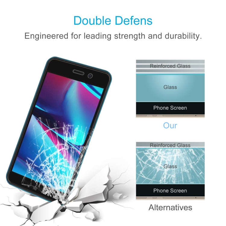 50 PCS 0.26mm 9H 2.5D Tempered Glass Film For BLU Studio X10L
