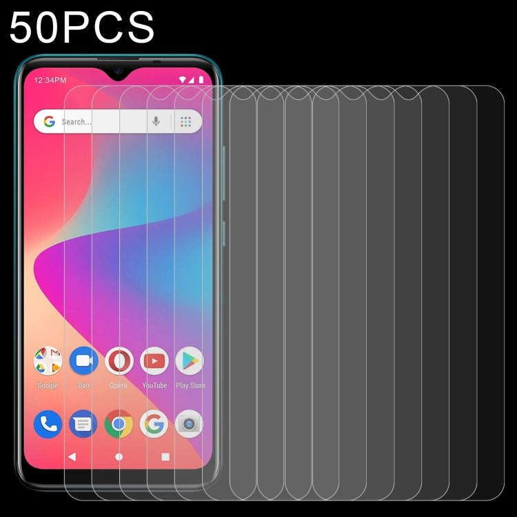 50 PCS 0.26mm 9H 2.5D Tempered Glass Film For BLU G50 Plus