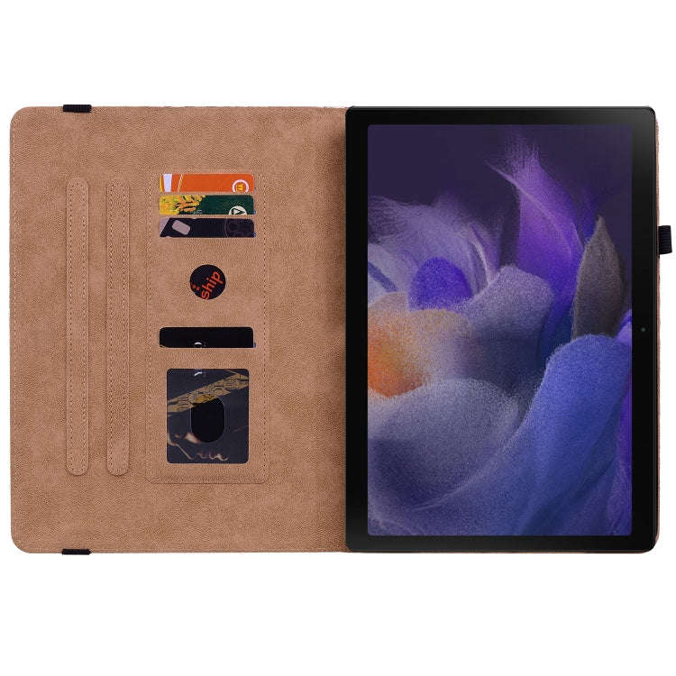 For OPPO Realme Pad 10.4 Color Weave Leather Tablet Case with Holder(Rainbow)