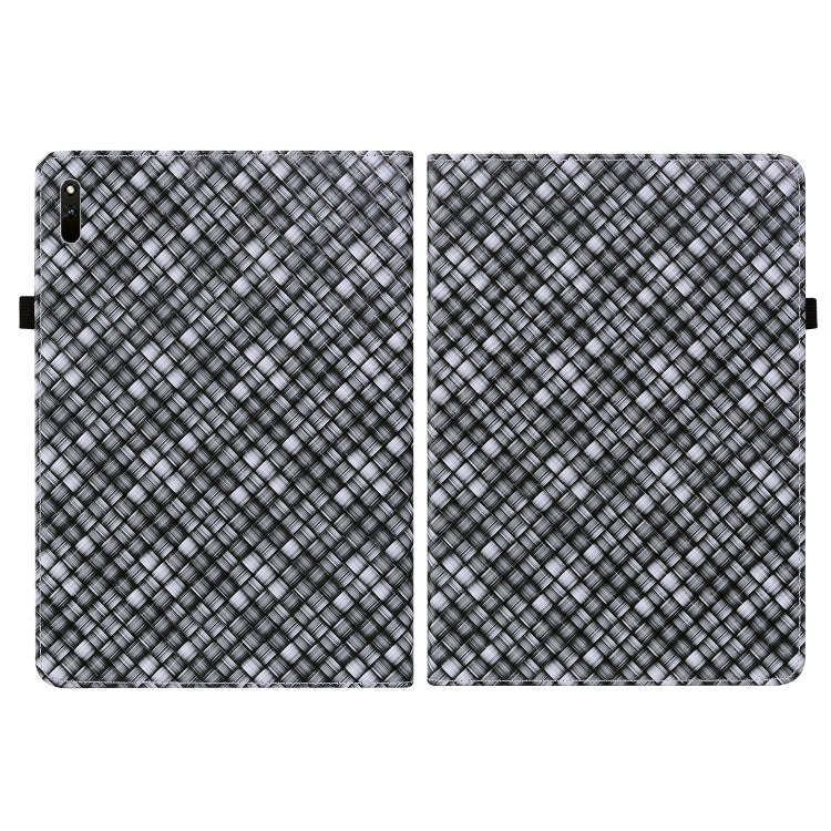 For Huawei MatePad 11 2021 Color Weave Leather Tablet Case with Holder(Black)