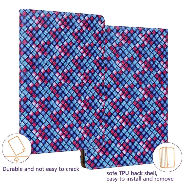 For Huawei MatePad 11 2021 Color Weave Leather Tablet Case with Holder(Blue)