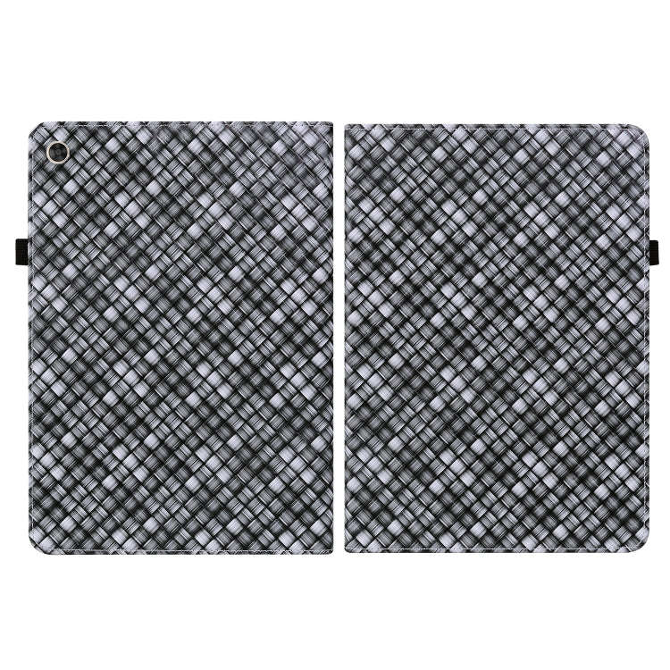 For Huawei MatePad T 10s / Enjoy Tablet 2 Color Weave Leather Tablet Case with Holder(Black)