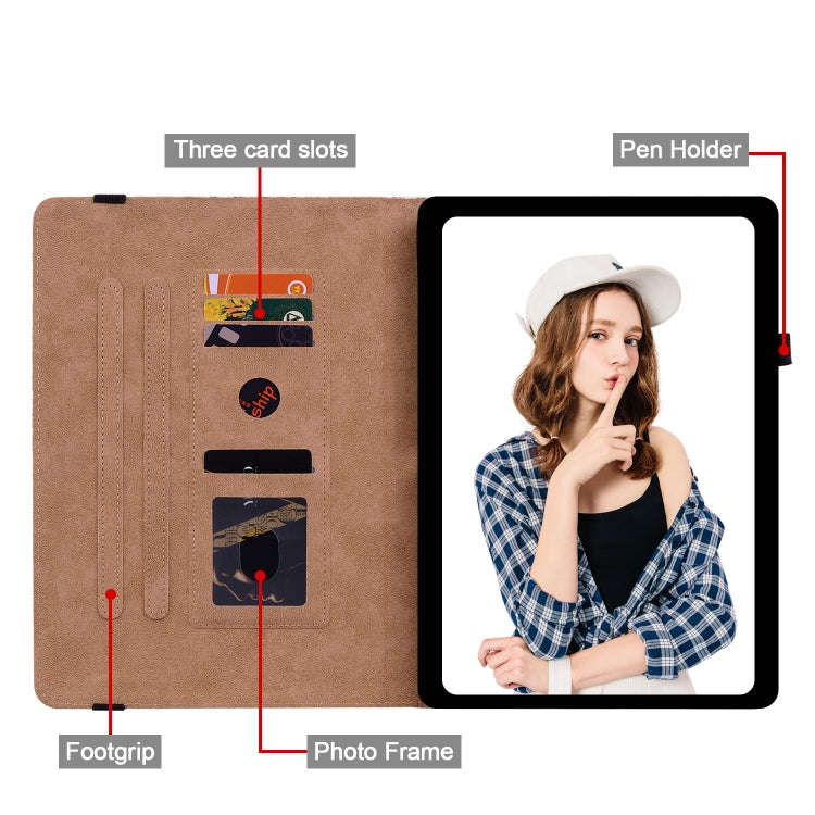For Huawei MatePad T 10s / Enjoy Tablet 2 Color Weave Leather Tablet Case with Holder(Black)