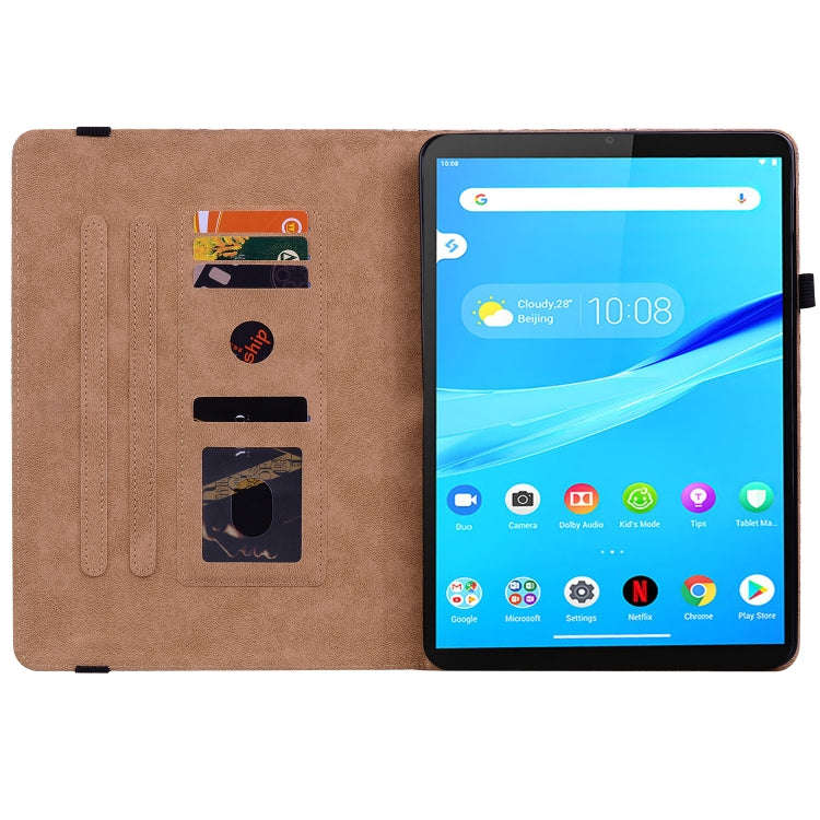 For Lenovo Tab M8 HD TB-8505F 8.0 Color Weave Leather Tablet Case with Holder(Brown)