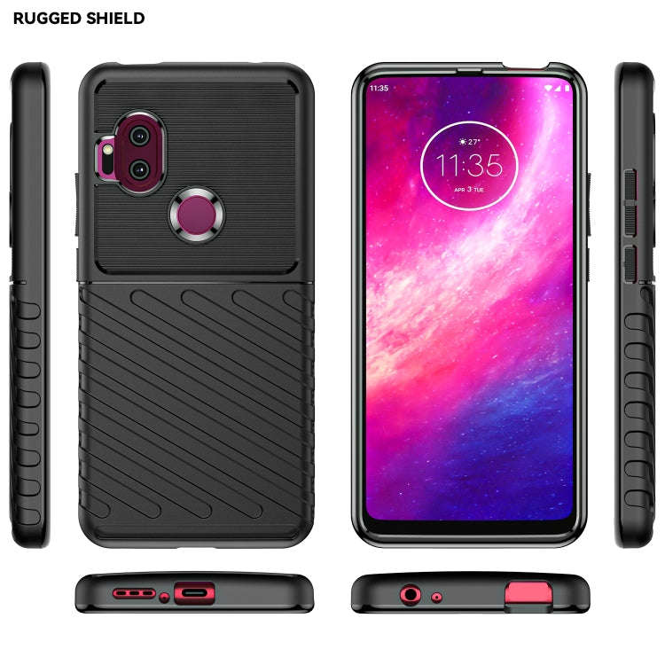 For Motorola One Hyper Thunderbolt Shockproof TPU Protective Soft Phone Case(Black)
