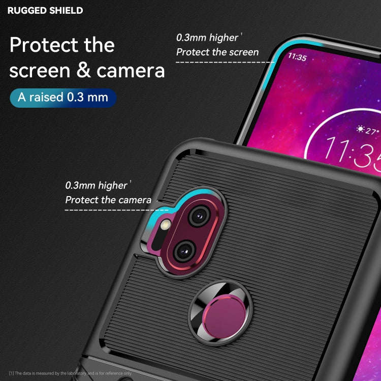 For Motorola One Hyper Thunderbolt Shockproof TPU Protective Soft Phone Case(Black)