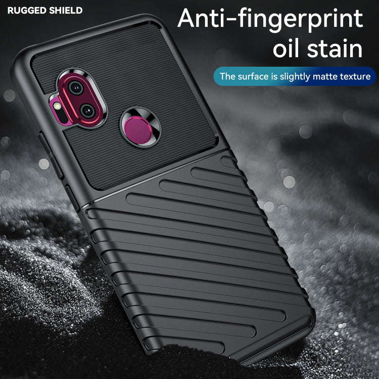 For Motorola One Hyper Thunderbolt Shockproof TPU Protective Soft Phone Case(Black)