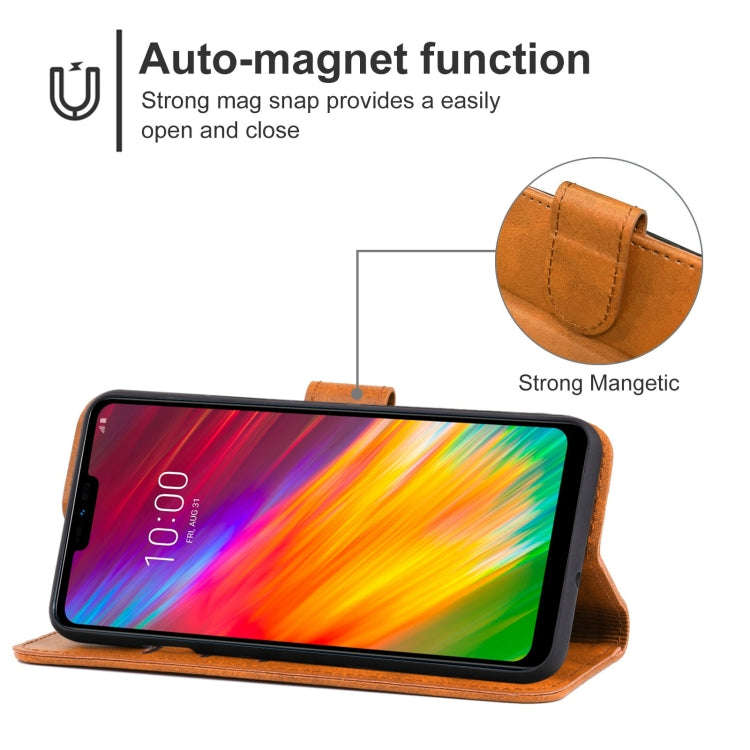Leather Phone Case For LG G7 Fit(Brown)