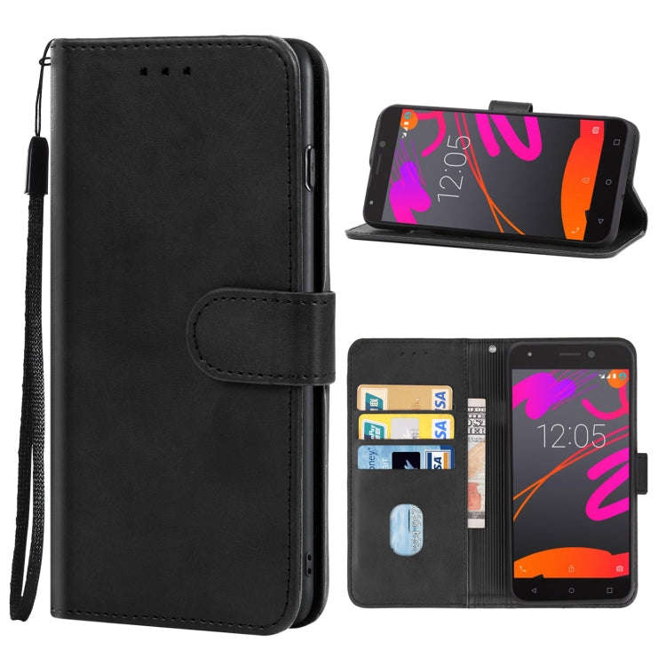 Leather Phone Case For BQ Aquaris M5(Black)