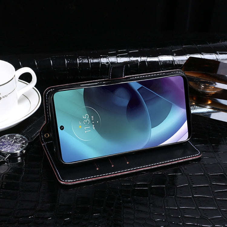 For Motorola Moto G51 5G idewei Crocodile Texture Horizontal Flip Phone Leather Phone Case(Dark B...