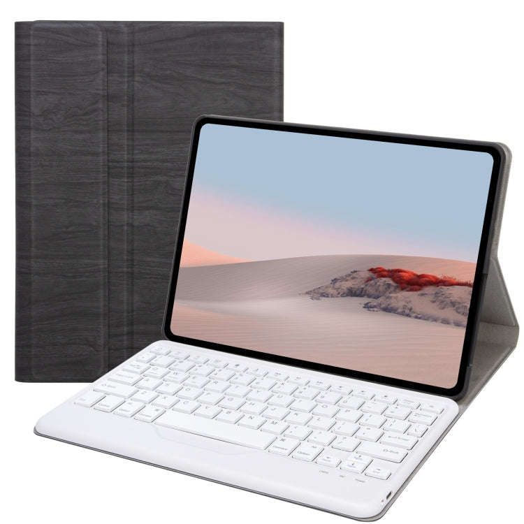 SFGO Tree Texture Bluetooth Keyboard Leather Case For Microsoft Surface Go 4 / 3 / 2 / 1(Black + ...