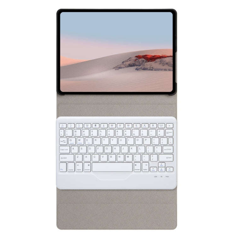 SFGO Tree Texture Bluetooth Keyboard Leather Case For Microsoft Surface Go 4 / 3 / 2 / 1(Black + ...