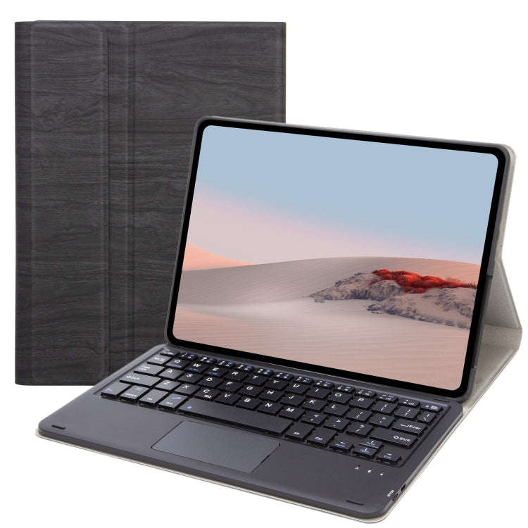 SFGO-A Tree Texture Bluetooth Keyboard Leather Case with Touchpad For Microsoft Surface Go 4 / 3 ...
