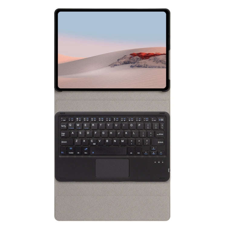 SFGO-A Tree Texture Bluetooth Keyboard Leather Case with Touchpad For Microsoft Surface Go 4 / 3 ...