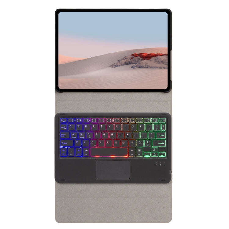 SFGO-AS Tree Texture Backlight Bluetooth Keyboard Leather Case with Touchpad For Microsoft Surfac...