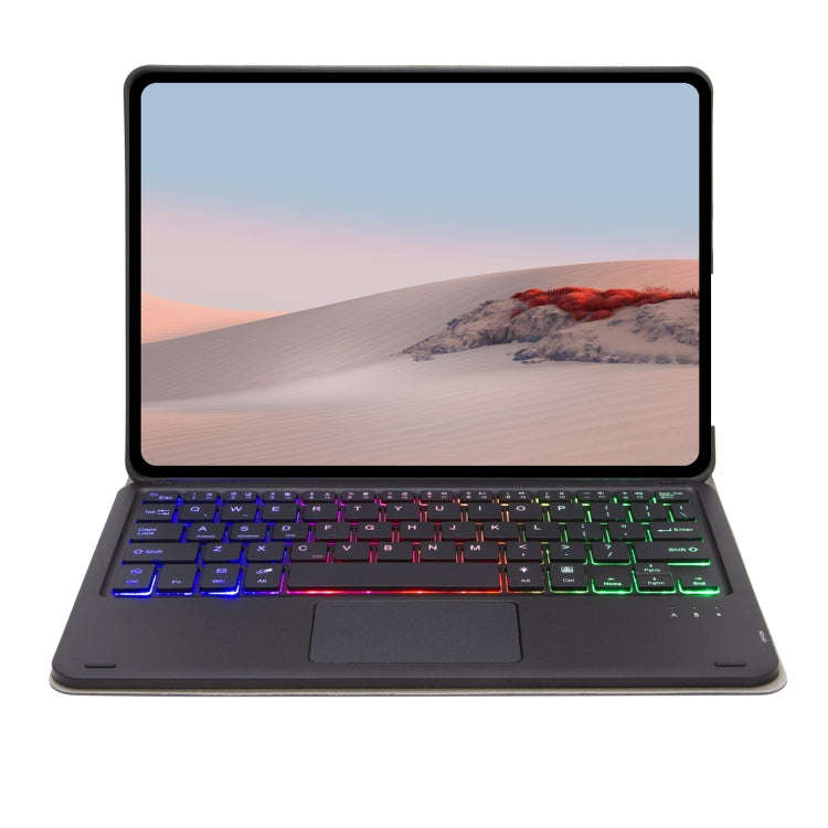 SFGO-AS Tree Texture Backlight Bluetooth Keyboard Leather Case with Touchpad For Microsoft Surfac...