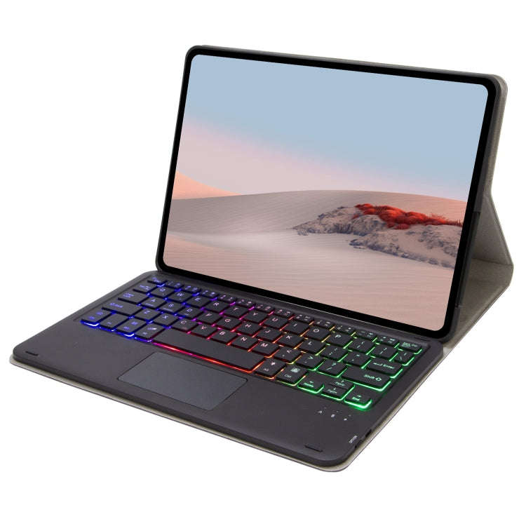 SFGO-AS Tree Texture Backlight Bluetooth Keyboard Leather Case with Touchpad For Microsoft Surfac...