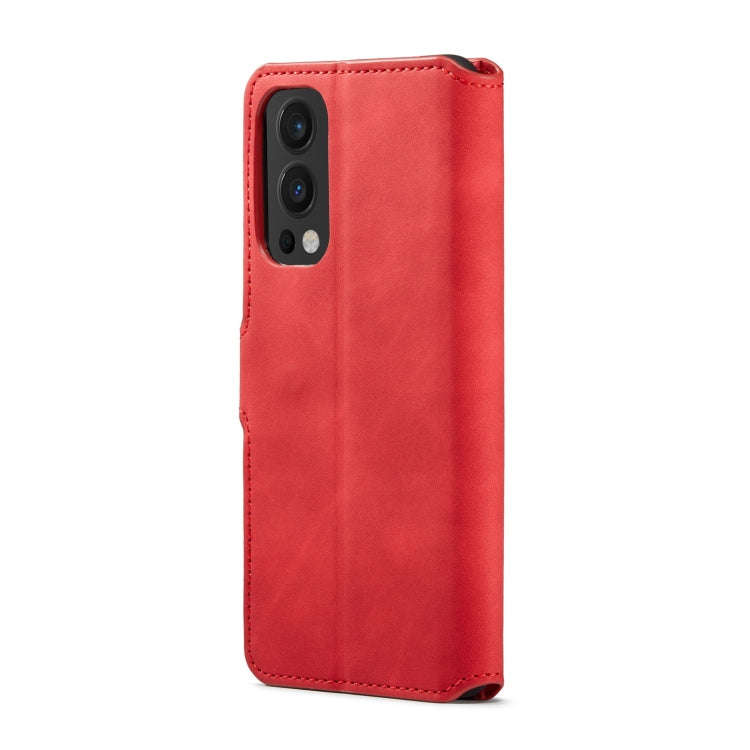 For OnePlus Nord 2 DG.MING Retro Oil Side Horizontal Flip Leather Case with Holder & Card Slots &...